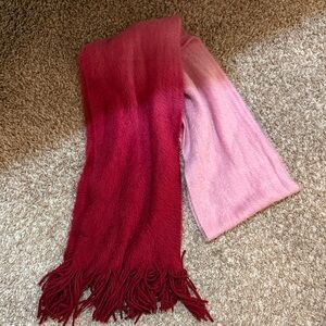 Red and Pink Ombre Scarf
